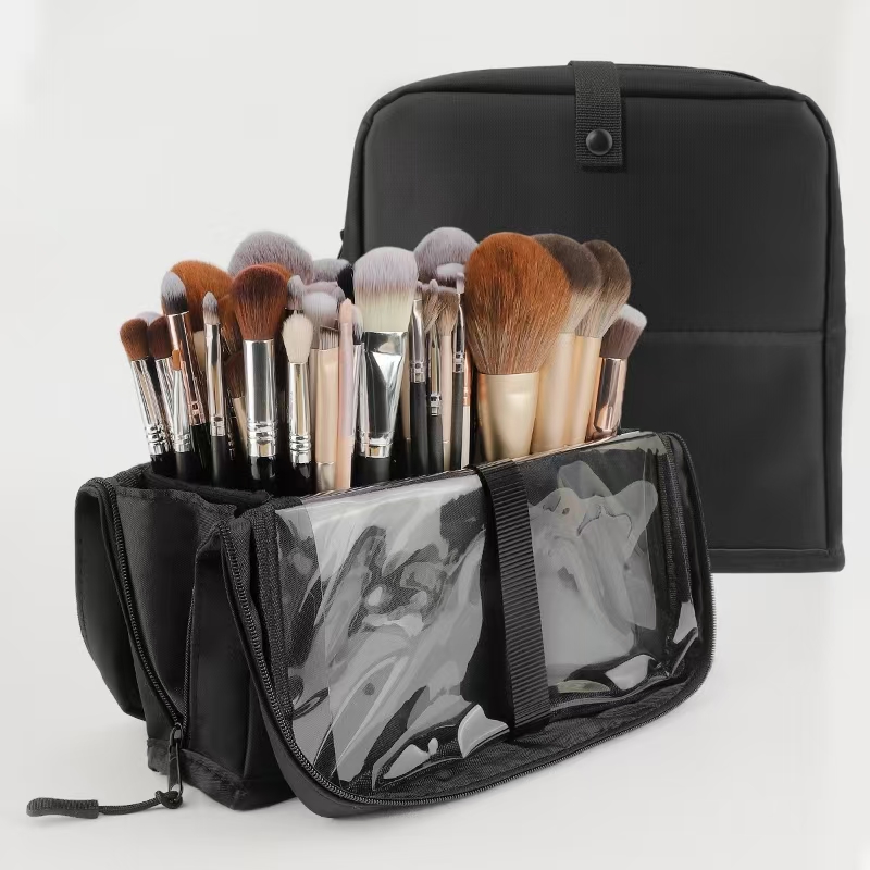 Beauty Makeup Organizer - 대형 블랙 접이식 메이크업 가방 14-40홀