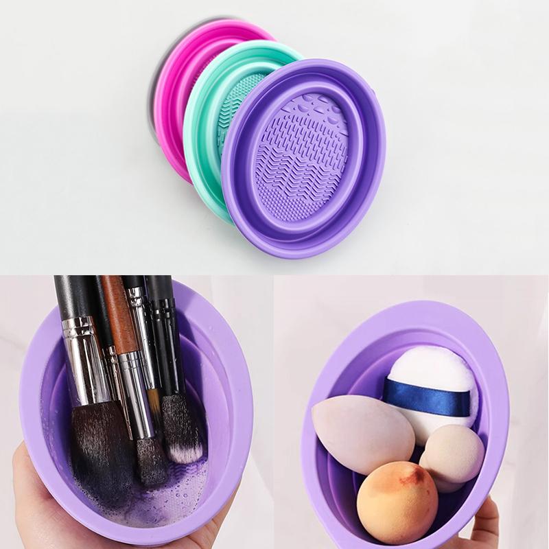 Beauty Makeup Box - 부드러운 실리콘 메이크업 브러쉬 클리너 접이식