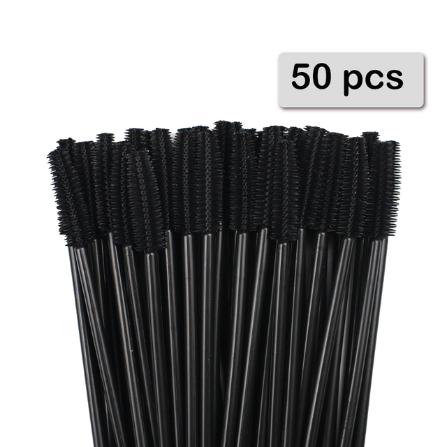 Beauty Makeup Background - 50pcs 실리콘 마스카라 완드 애플리케이터 일회용