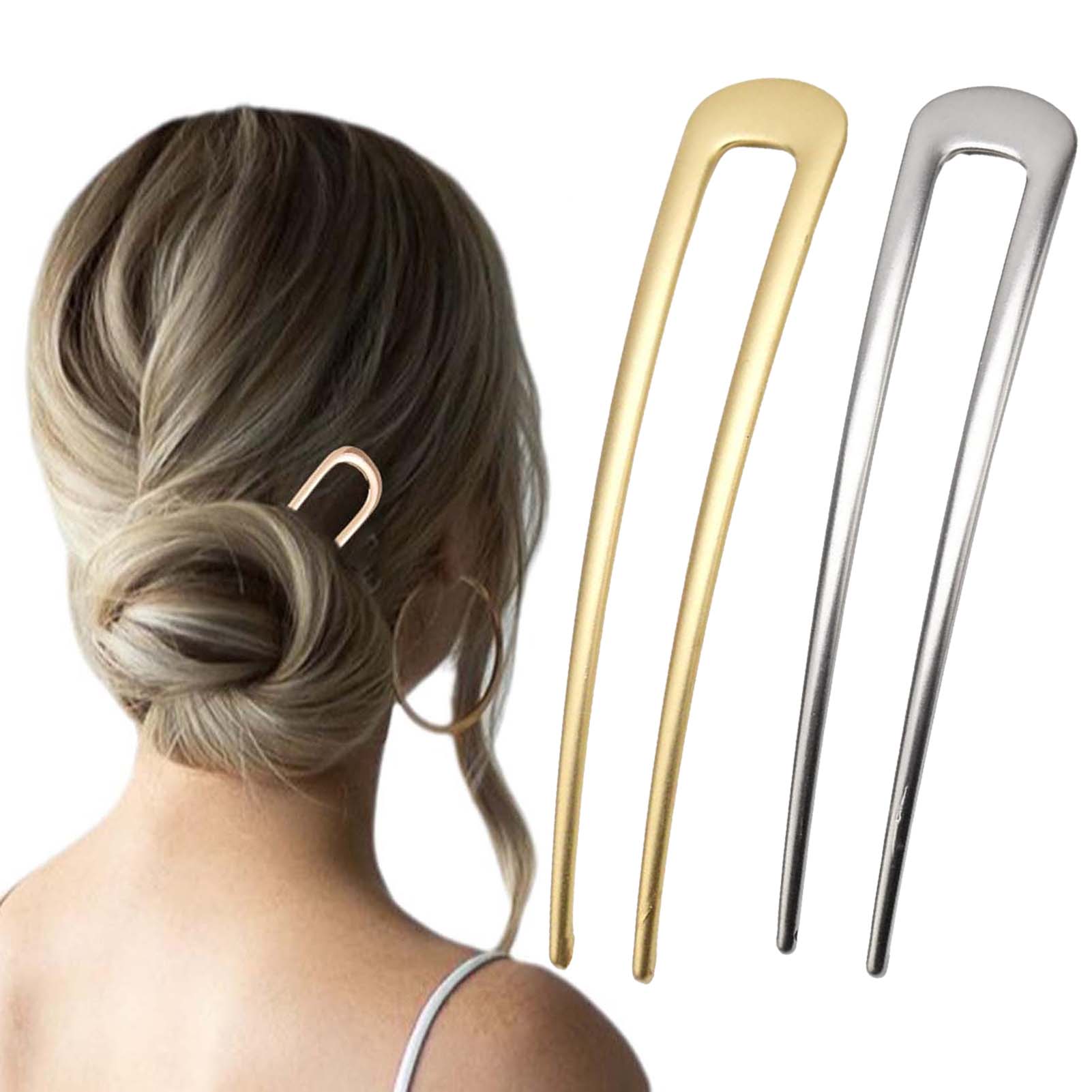 프랑스 U자형 헤어핀 빈티지 메탈 헤어 포크 여성용 두 - Hair Curling Wand 리뷰 및 가격