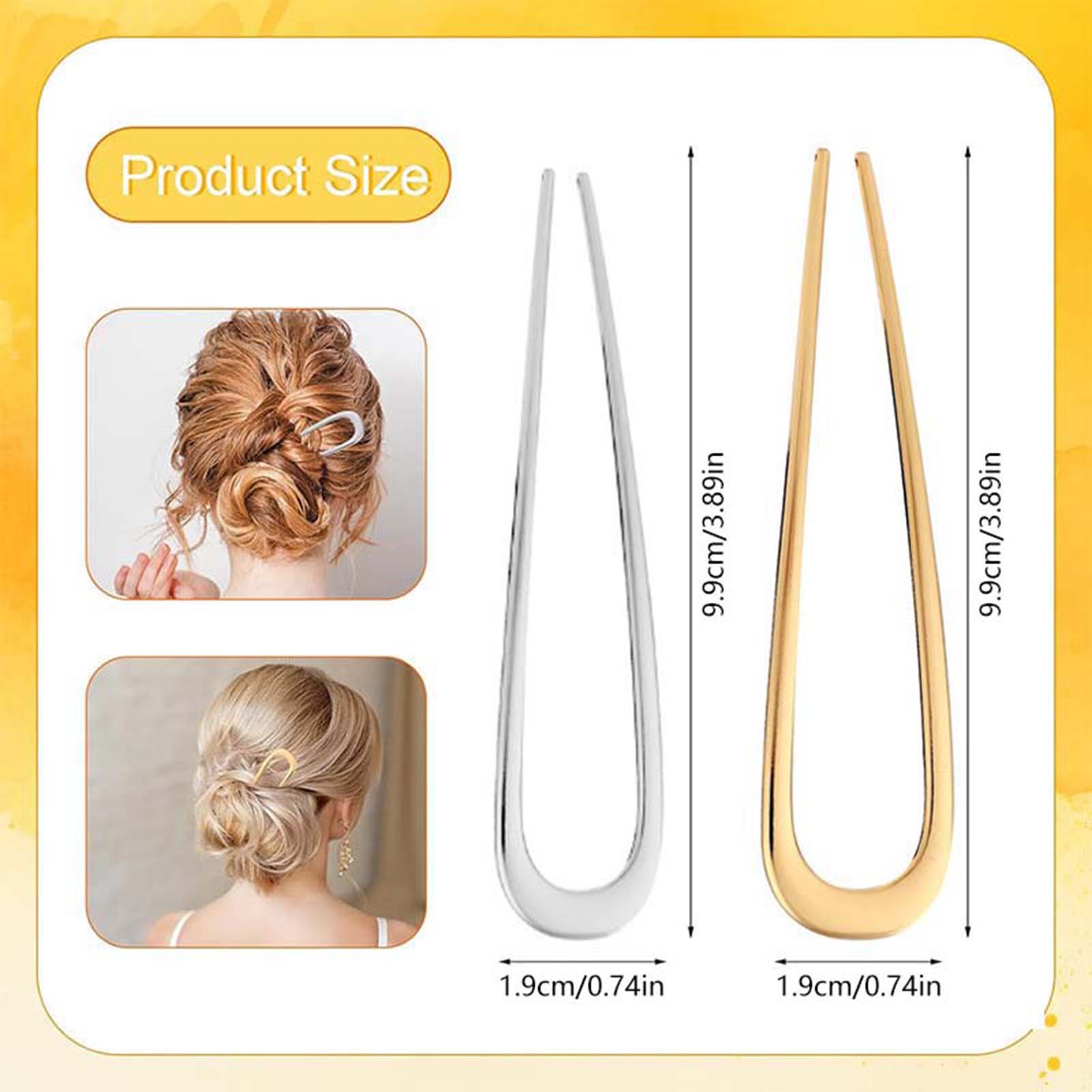 프랑스 U자형 헤어핀 빈티지 메탈 헤어 포크 여성용 두 - Hair Curling Wand 리뷰 및 가격