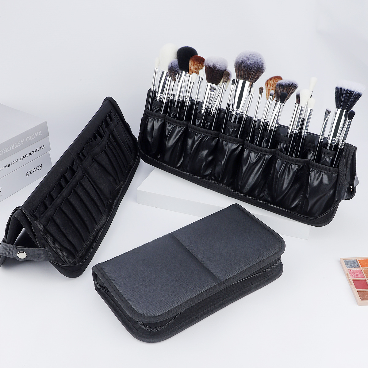 대형 블랙 접이식 메이크업 가방 14-40홀 보관함 뷰 - Beauty Makeup Organizer 리뷰 및 가격
