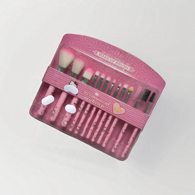 헬로 키티 12피스 메이크업 브러쉬 세트 귀여운 핑크  - Beauty Makeup Background 리뷰 및 가격