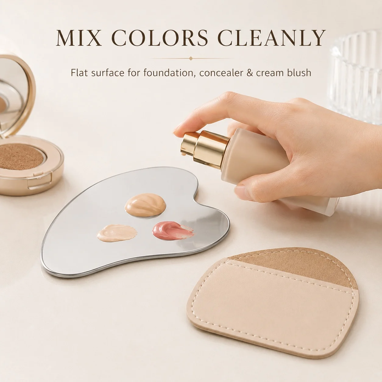 하트 모양 스테인리스 스틸 메이크업 믹싱 팔레트 (가죽 - Beauty Makeup Tools 리뷰 및 가격