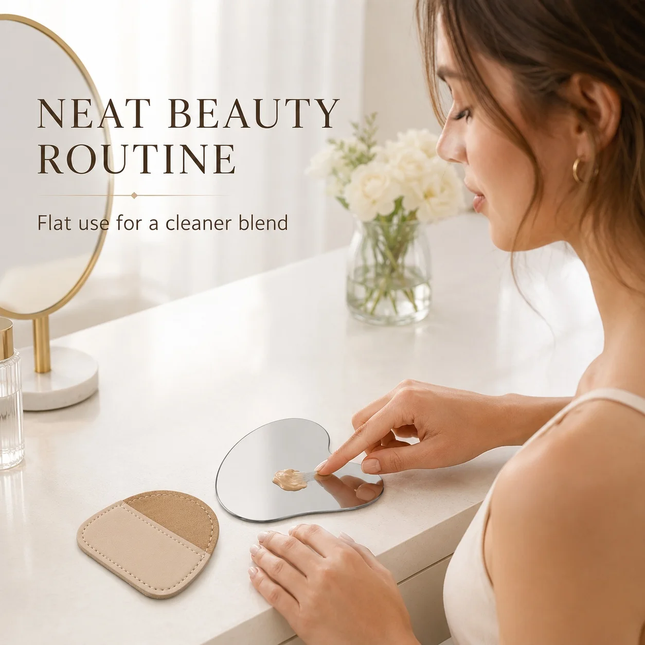하트 모양 스테인리스 스틸 메이크업 믹싱 팔레트 (가죽 - Beauty Makeup Tools 리뷰 및 가격