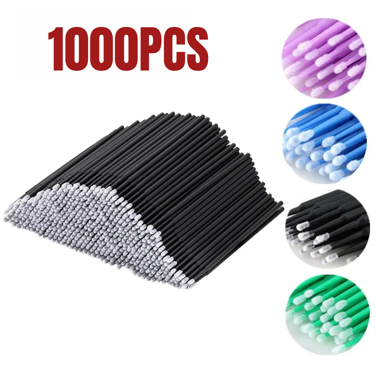 1000/500PCS 속눈썹 청소 브러시 ​​매우 다채 - Beauty Makeup Tools 리뷰 및 가격