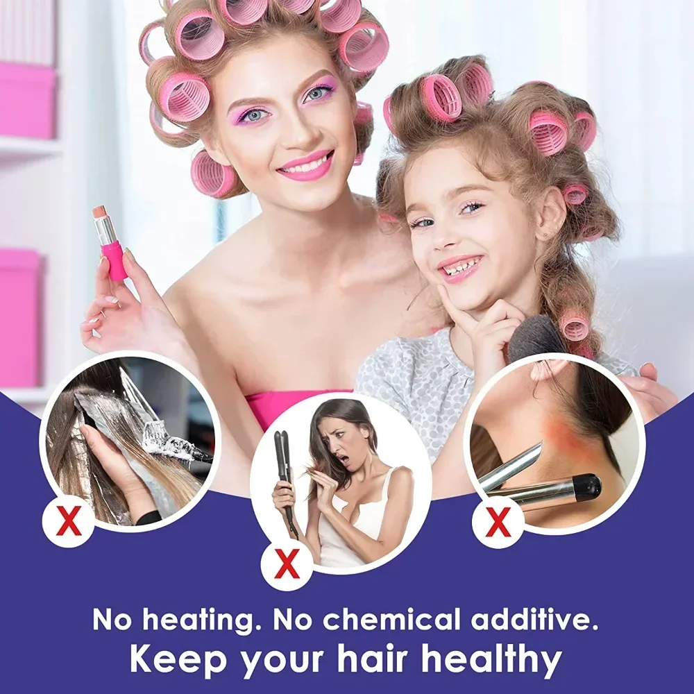 새로운 셀프 그립 헤어 롤러 무열 헤어 컬러 열 없음  - Hair Curling Wand 리뷰 및 가격