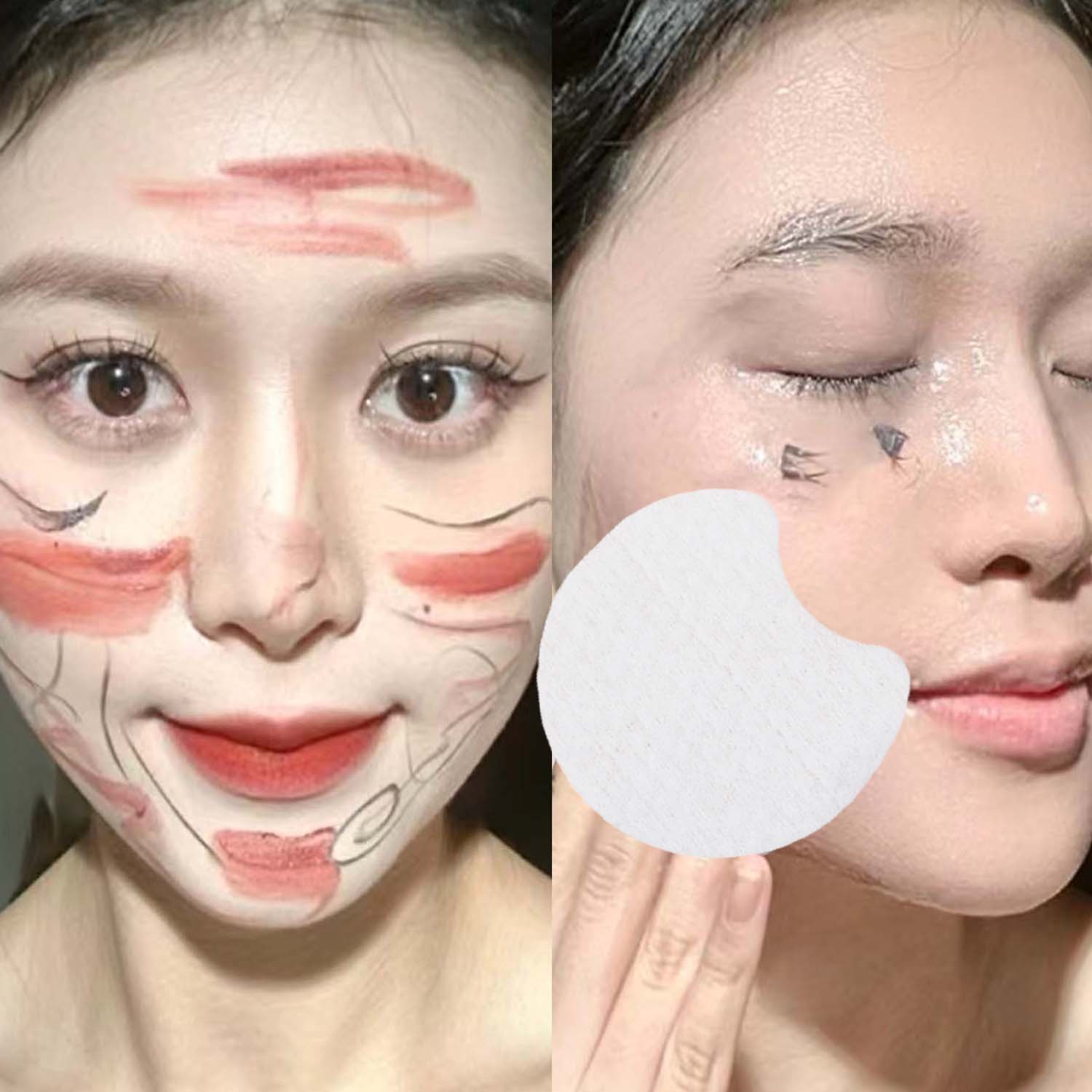 300/1800pcs 누락된 코너 진주 패턴 메이크업  - Kiss Beauty Makeup Remover 리뷰 및 가격