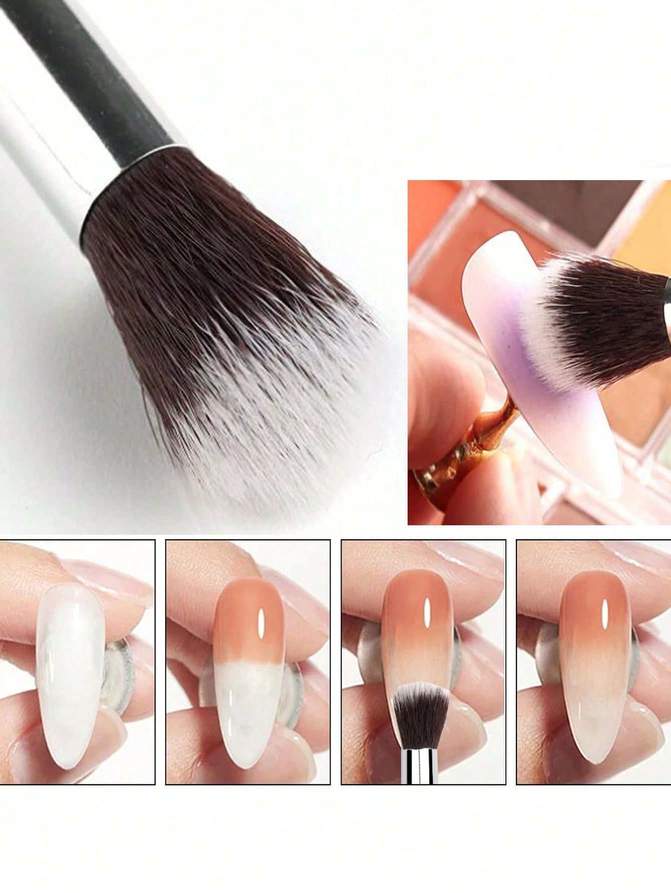 2Pcs Ombre 네일 아트 브러쉬 세트 아이 섀도우 - Beauty Makeup Background 리뷰 및 가격