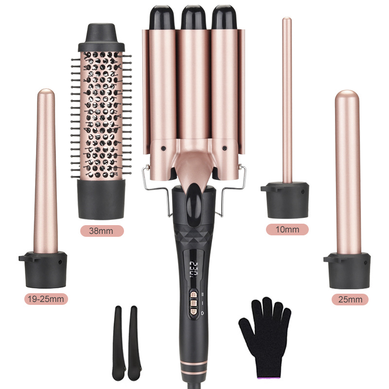 5 in 1 교체형 컬링 아이언 컬 완드 컬링 세트 L - Hair Curling Wand 리뷰 및 가격