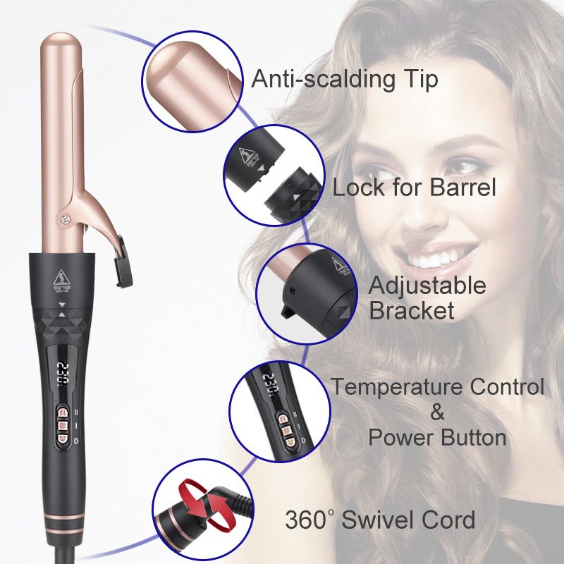 5 in 1 교체형 컬링 아이언 컬 완드 컬링 세트 L - Hair Curling Wand 리뷰 및 가격