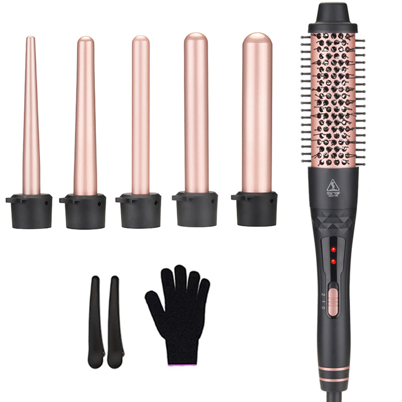 5 in 1 교체형 컬링 아이언 컬 완드 컬링 세트 L - Hair Curling Wand 리뷰 및 가격