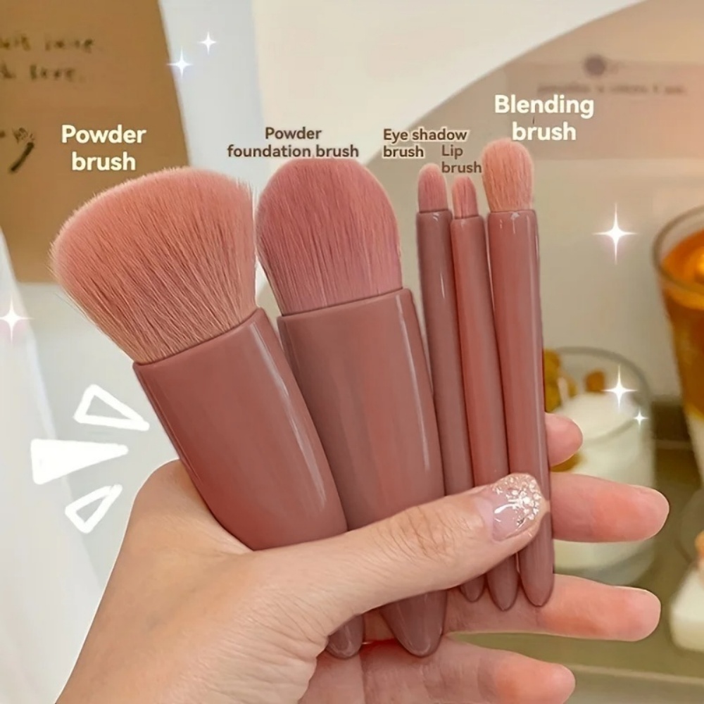 5개입 휴대용 화장 브러쉬 세트(거울 상자 포함) 미니 - Beauty Makeup Kit Box 리뷰 및 가격