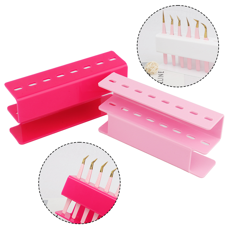 8홀 핀셋 디스플레이 스탠드 속눈썹 연장 핀셋 홀더 정 - Beauty Makeup Organizer 리뷰 및 가격