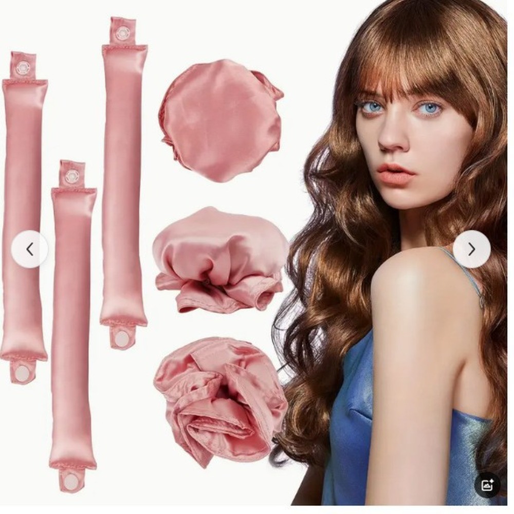 2/4/6개입 새틴 열 없는 컬링 세트, 밤새 컬 블로 - Hair Curling Wand 리뷰 및 가격