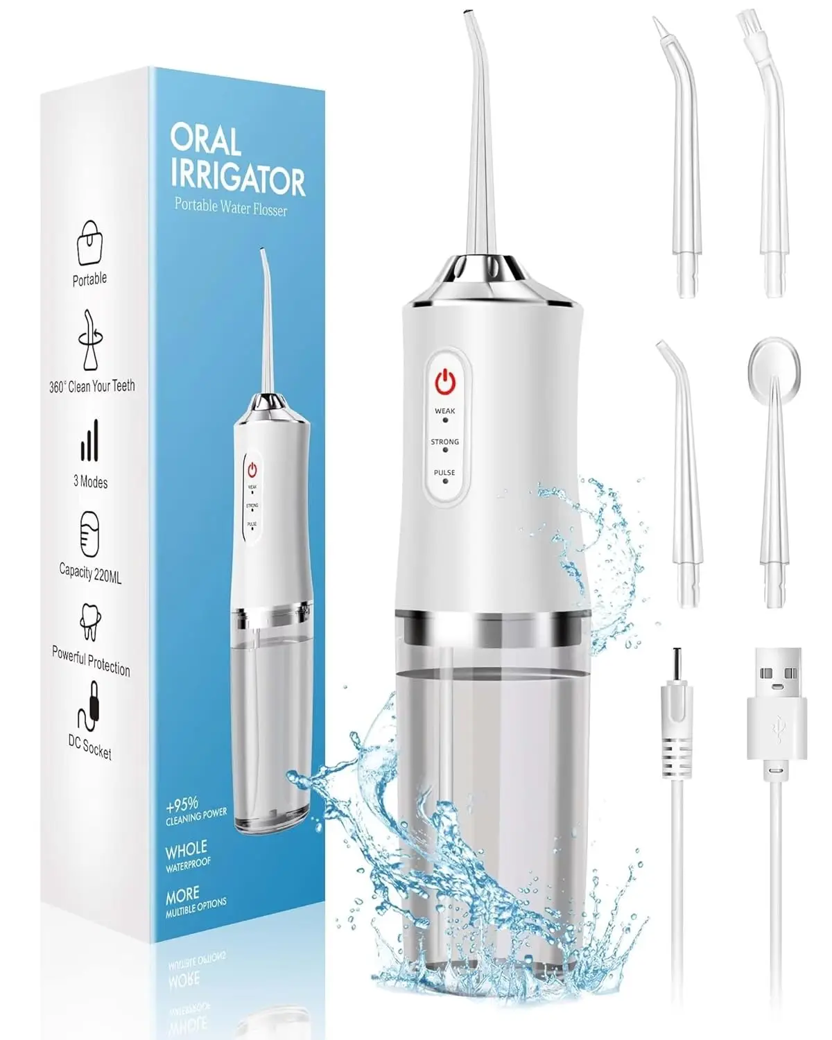 구강 세정기 휴대용 물 Flosser, USB 충전식  - Micellar Water Cleanser 리뷰 및 가격