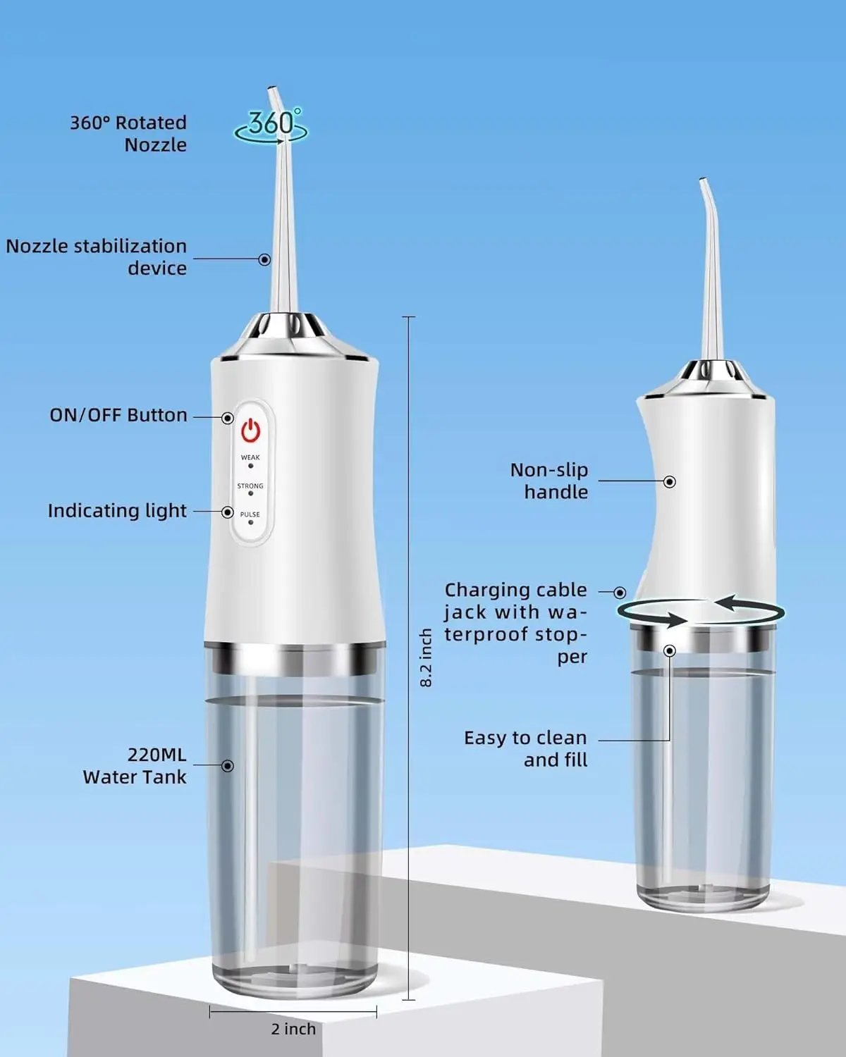 구강 세정기 휴대용 물 Flosser, USB 충전식  - Micellar Water Cleanser 리뷰 및 가격