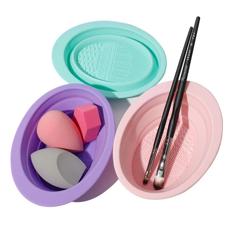 부드러운 실리콘 메이크업 브러쉬 클리너 접이식 파우더  - Beauty Makeup Box 리뷰 및 가격
