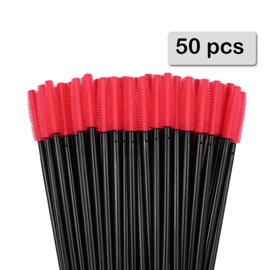 50pcs 실리콘 마스카라 완드 애플리케이터 일회용 속 - Beauty Makeup Background 리뷰 및 가격