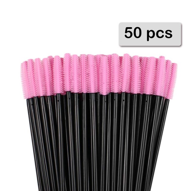 50pcs 실리콘 마스카라 완드 애플리케이터 일회용 속 - Beauty Makeup Background 리뷰 및 가격