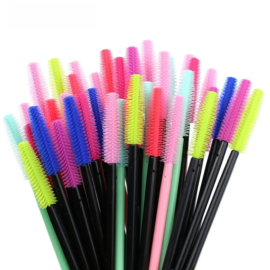 50pcs 실리콘 마스카라 완드 애플리케이터 일회용 속 - Beauty Makeup Background 리뷰 및 가격
